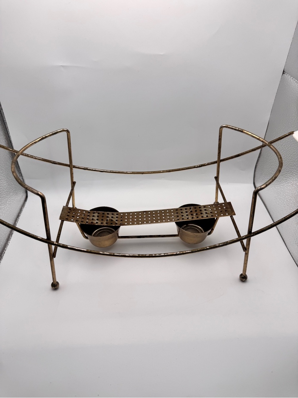 Vtg Pyrex Candle Warming Stand For 1.5 Liter Divided Casserole Dish